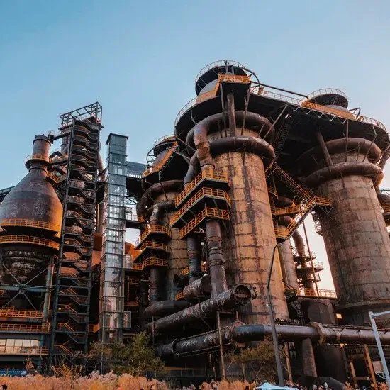 Shougang Park's former blast furnaces