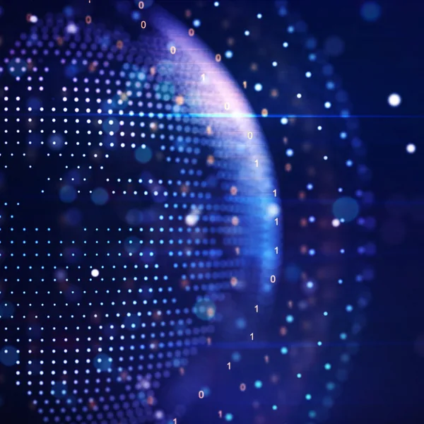 Abstract data globe