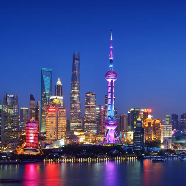 Shanghai Lujiazui skyline at night