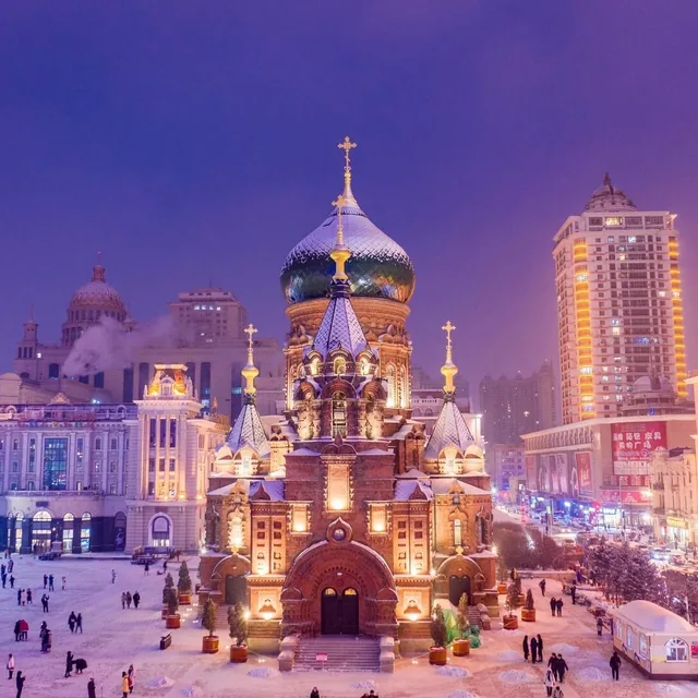 St. Sophia Cathedral, Harbin, in winter